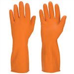 Galaxy Orange Flock-Lined Medium & Large Gloves - One Dozen