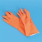 Galaxy Orange Flock-Lined Medium Gloves -  One Dozen