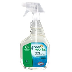Glass Cleaner - Clorox Greenworks Glass & Surface 32oz Trigger -12 bottles per case