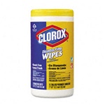 Disinfectant Wipes - Clorox Lemon Scent Disinfectant 75 Wipe Canister- (6 Canisters per case)