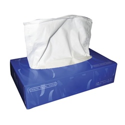 White Facial Tissue 100 Sheet Box - 30 Boxes per case