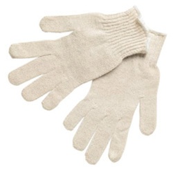String Knit Wrist Cotton Gloves - One Dozen