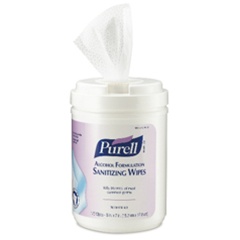 Wipes - Purell Alcohol Formulation 175 Sanitizing Wipes - 6 Canisters per case