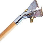 Mop Handle 54" Wood Steel Jaw - 1 each