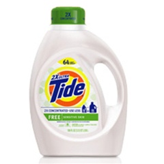 Laundry Detergent - Tide 50oz Free Ultra 2X Liquid Laundry Detergent - 6 Bottles per case