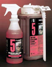 SSS Cleanworks #5, 1.25 Gal Non-Acid Bath & Bowl Cleaner - 1 per case