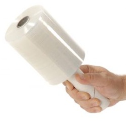 Stretch Wrap 5�x1000� Roll with Extended Core Handle  | Case Pack-(12 rolls per case)